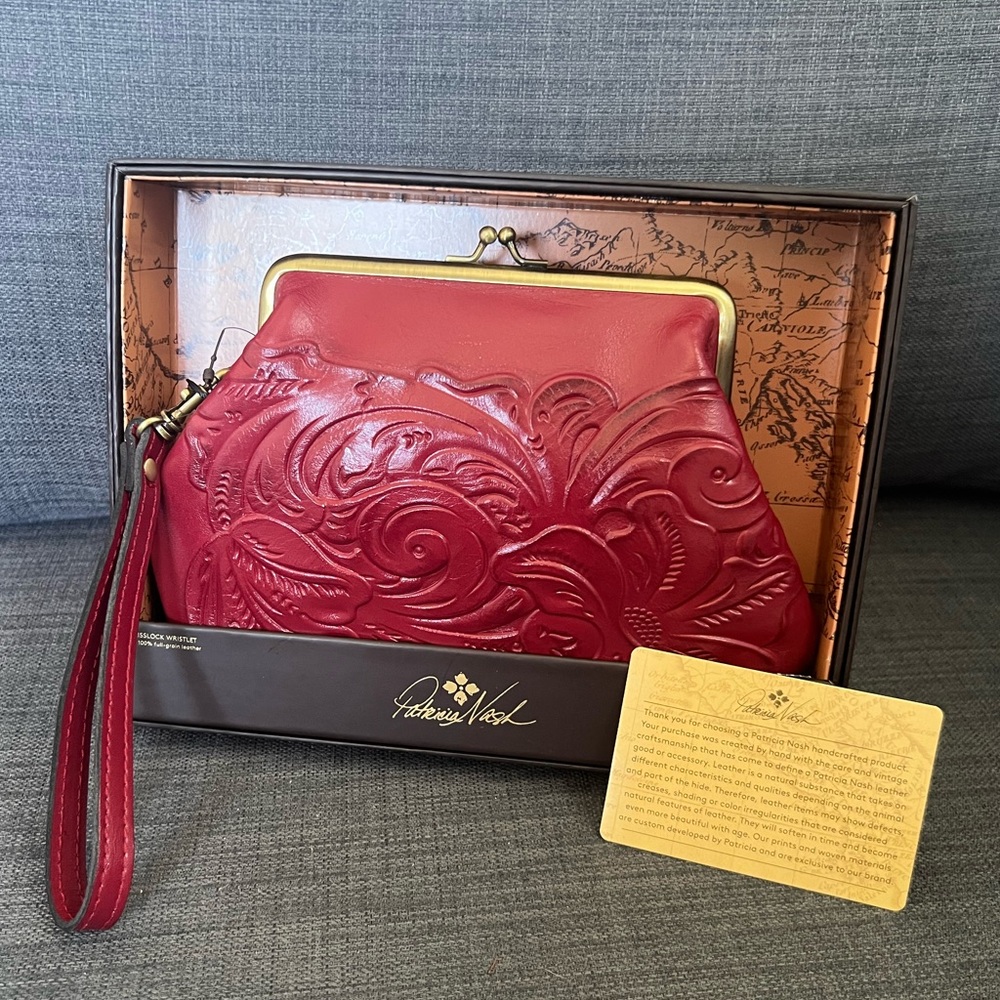 NEW PATRICIA NASH FRAME CLUTCH CROSSBODY BAG